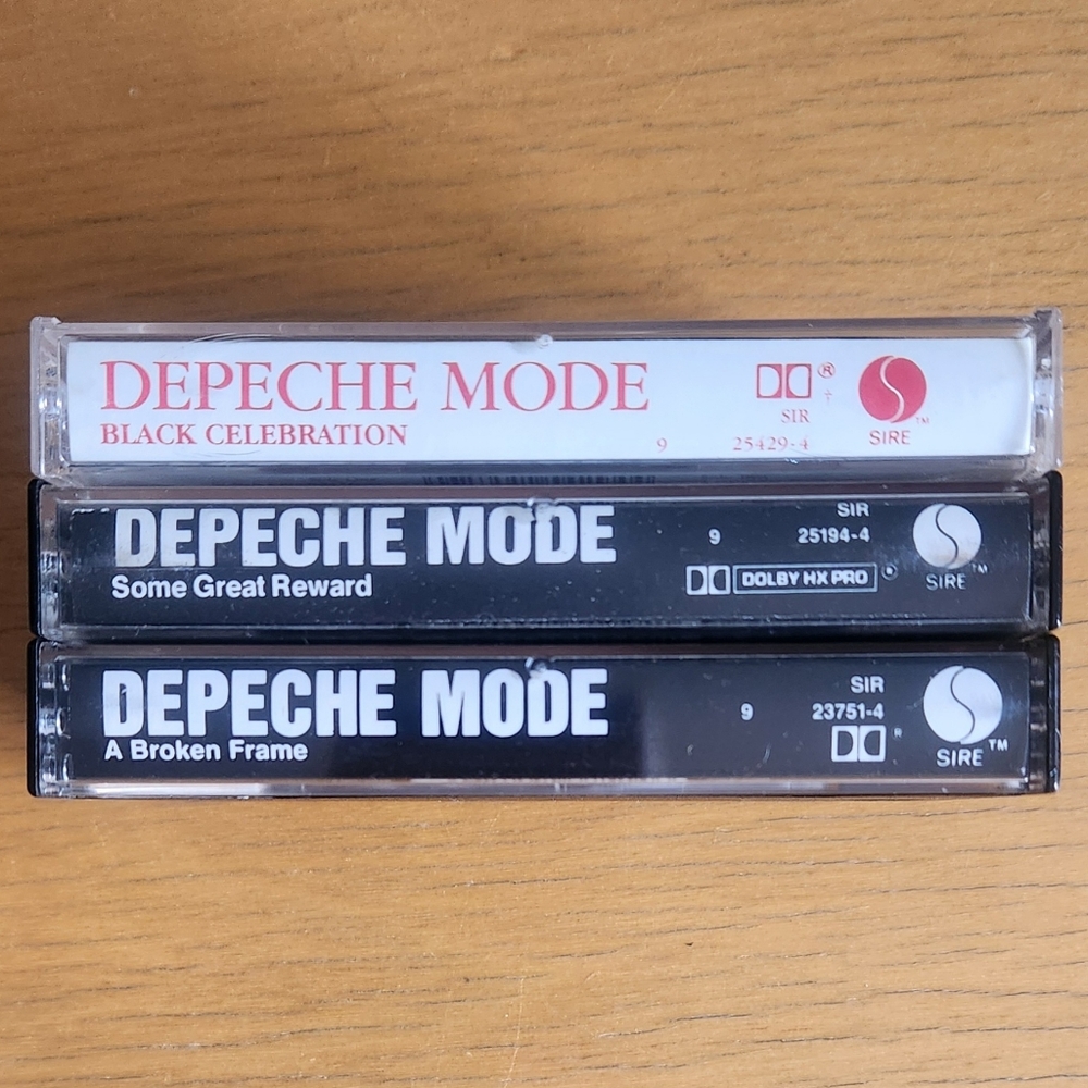 Depeche Mode - Broken Frame, Some Great Reward, Black Celebration - Tapes Lot 3